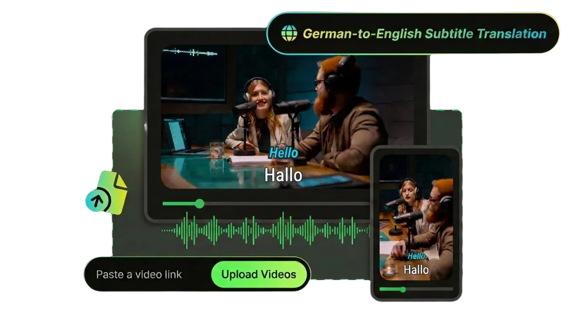 Automatic German-to-English subtitle translation with AI